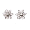 Acrylic Rhinestone Flower Flat Back Cabochons LS-RSB027-06-1
