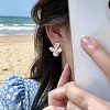 Alloy & Imitation Pearl Stud Earrings WG82C49-01-4