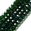 Electroplate Transparent Glass Beads Strands EGLA-A035-T8mm-A10-1