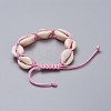 Natural Cowrie Shell Braided Beads Bracelets BJEW-JB05057-04-2