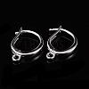 Anti-Tarnish Rhodium Plated 925 Sterling Silver Leverback Earring Findings STER-I017-087P-4