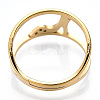 Ion Plating(IP) 304 Stainless Steel High-Heeled Shoes Adjustable Ring for Women RJEW-T027-07G-4