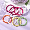 Acrylic Rondelle Beaded Stretch Bracelets Set BJEW-JB11020-02-5