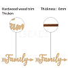 Word Family Laser Cut Unfinished Basswood Wall Decoration WOOD-WH0113-103-3