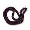 Electroplated Natural Lava Rock Beads Strands G-A256-E01-01I-3