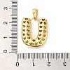 Brass Micro Pave Cubic Zirconia Pendants KK-E061-03G-21-3