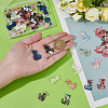 48Pcs 12 Colors Opaque Acrylic Pendants SACR-ME0001-04-3