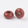 Natural Red Jasper European Beads X-G-G740-12x6mm-04-2