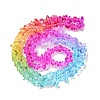Spray Painted Transparent Glass Beads Strands GLAA-P060-01A-15-3