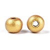 Spray Painted Round Natural Schima Wood Beads WOOD-A018-6mm-31-5