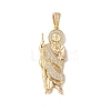 Brass Clear Cubic Zirconia Pendants KK-Z050-03G-06-1