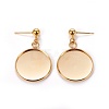 304 Stainless Steel Stud Earring Settings STAS-L226-019C-G-1