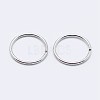 Anti-Tarnish Rhodium Plated 925 Sterling Silver Saw Cut Open Jump Rings STER-F036-02P-0.9x7mm-2