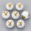 Electroplate Glass Beads EGLA-S178-11D-02-1