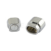 Rectangle Alloy Magnetic Clasps with Glue-in Ends for Jewelry Making PALLOY-S008-2