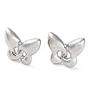 Butterfly Rack Plating Brass Stud Earrings for Women EJEW-A045-03P-2