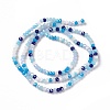 Electroplate Glass Beads Strands EGLA-S192-001A-B09-4