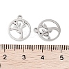 316 Surgical Stainless Steel Charms STAS-C096-11F-P-3