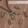 6Pcs 2 Colors Brass Cord End KK-OC0001-62-4