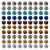 100Pcs 10 Colors Electroplated Natural Lava Rock Beads Strands G-PJ0001-03C-1