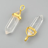 Natural Quartz Crystal Pointed Pendants G-G902-A12-2