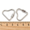 Non-Tarnish 304 Stainless Steel Screw Carabiner Lock Charms STAS-C092-05B-P-3