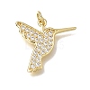 Brass Micro Pave Clear Cubic Zirconia Pendants CU-CBAA556-06A-1