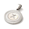 304 Stainless Steel Pendants STAS-I204-X-P-2