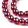 Electroplate Transparent Glass Beads Strands GLAA-T032-T4mm-AB20-3