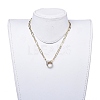 Brass Paperclip Chains Necklaces NJEW-JN02758-4