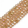 Electroplate Glass Beads Strands EGLA-A034-T4mm-B23-4