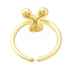 Rack Plating Brass Open Cuff Rings RJEW-S394-01G-Y-3