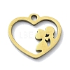 304 Stainless Steel Charms STAS-C097-38D-G-1