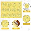 6 Patterns Aluminium-foil Paper Adhesive Embossed Stickers DIY-WH0451-003-3