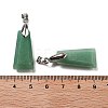 Natural Green Aventurine Faceted Pendants G-F774-02B-3