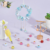 90Pcs 15 Colors Polyester & Plastic Paillette European Beads FIND-PH0029-13-4