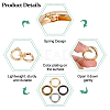 24Pcs 4 Colors Alloy Spring Gate Rings FIND-HS0001-26C-4