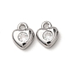 Brass Micro Pave Cubic Zirconia Pendants ZIRC-L105-05C-P-1