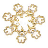 10Pcs Brass with Cubic Zirconia Pendants KK-TA0002-13-2