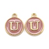 Golden Plated Alloy Enamel Charms X-ENAM-S118-07U-1