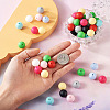 100Pcs 10 Colors Food Grade Eco-Friendly Silicone Focal Beads SIL-BY0001-02-8