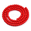 Opaque Solid Color Glass Beads Strands GLAA-T032-P10mm-04-3