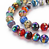 Electroplate Transparent Glass Beads Strands EGLA-N006-031-A01-3