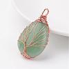 Natural Green Aventurine Pendants G-K122-02RG-2