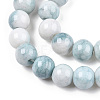 Opaque Crackle Glass Round Beads Strands X-GLAA-T031-01A-2