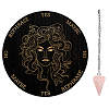 AHADEMAKER 1Pc Cone/Spike/Pendulum Natural Rose Quartz Stone Pendants DIY-GA0004-62G-1