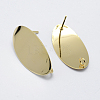 Brass Stud Earring Findings X-KK-F728-27G-NF-2