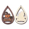 Halloween Theme Single Face Printed Aspen Wood Big Pendants WOOD-G015-05E-2