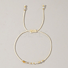 Natural Birthstone Braided Bead Bracelets for Women VA8051-11-1