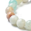 Natural Amazonite Beaded Stretch Bracelets BJEW-D446-C-31-3
